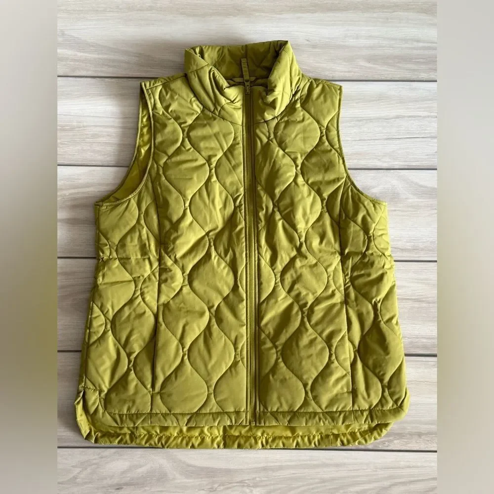 Lands’ End Featherfree Insulated Vest Green Large NWT IN PACKAGE